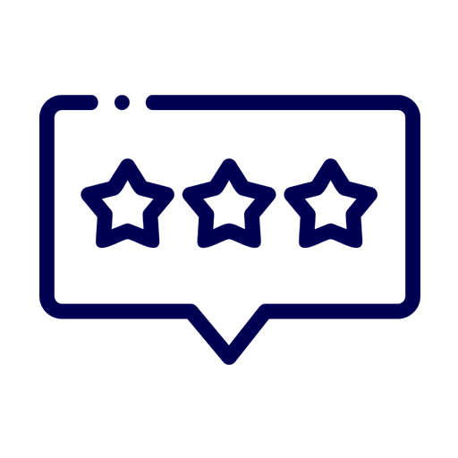 Five gold stars icon on a white background.