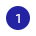 image showing number 1 on a blue background