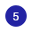 image showing number 5 on a blue background